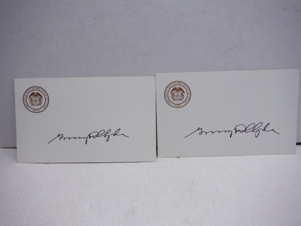 2 Autographs of George Dewey Clyde.