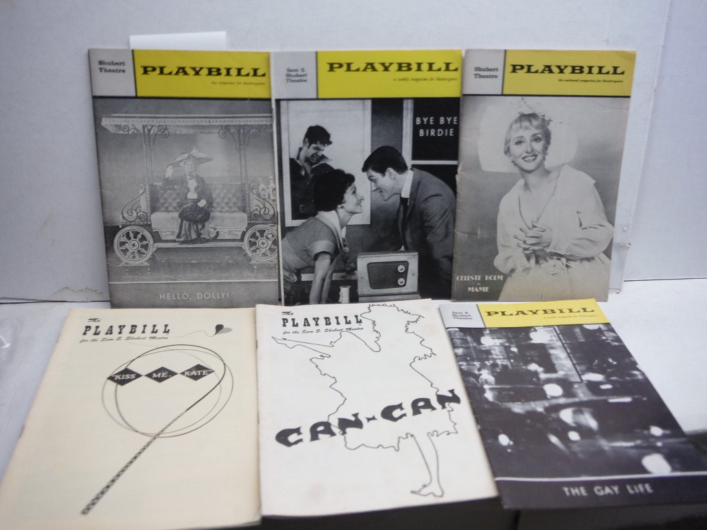 Lot of 6 VG Antique Playbills from the Shubert Theatre, '50s and '60s