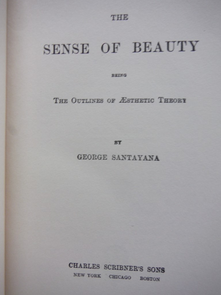 Image 1 of The Sense Of Beauty: Being The Outlines Of Aesthetic Theory