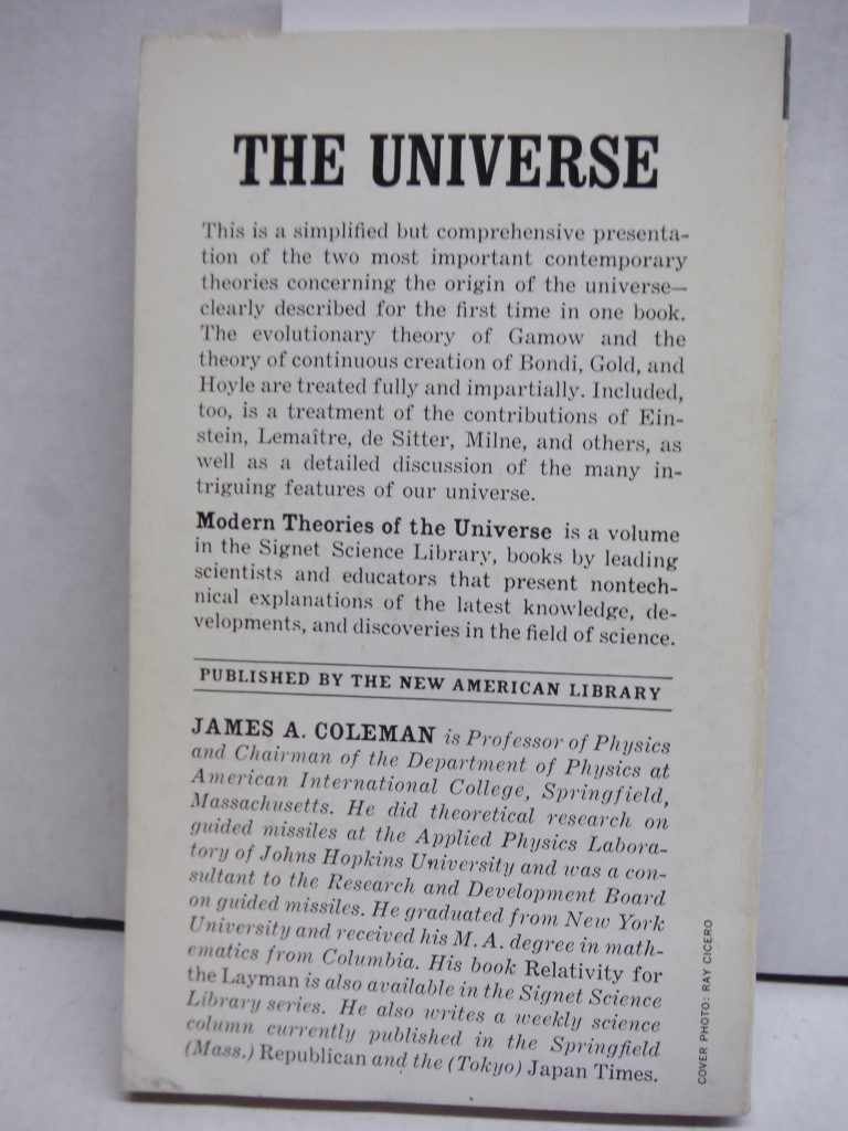 Image 1 of Modern theories of the universe (A Signet science library book)