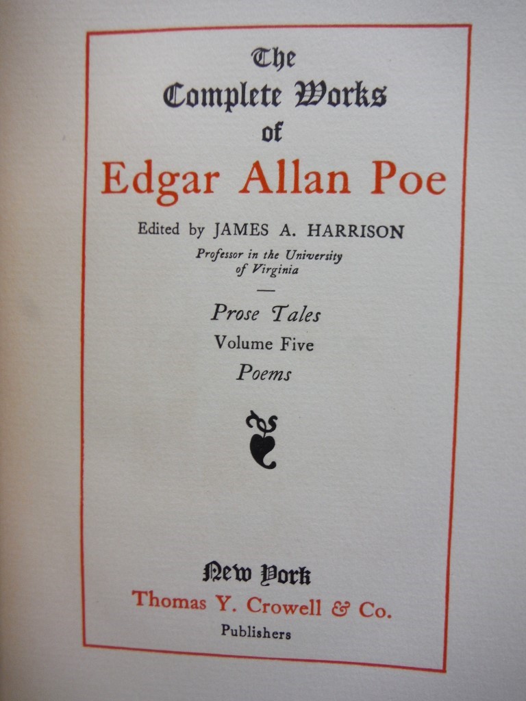 Image 2 of The Complete Works of Edgar Allan Poe Tales [Incomplete 4 Volume Set]
