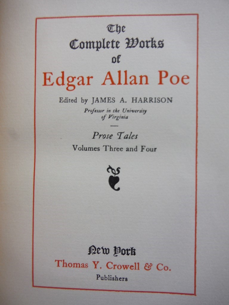 Image 3 of The Complete Works of Edgar Allan Poe Tales [Incomplete 4 Volume Set]