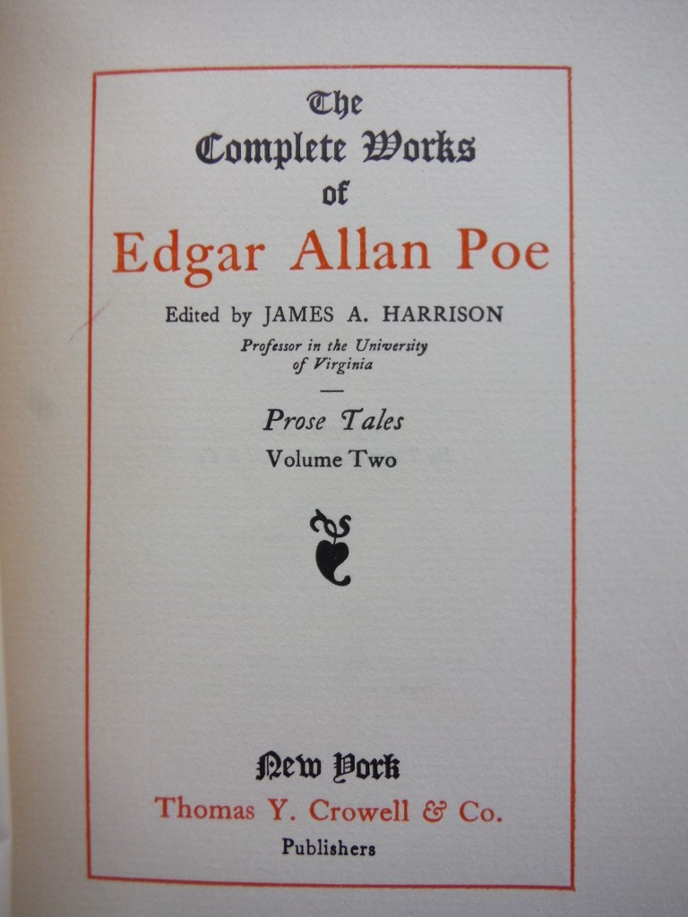 Image 4 of The Complete Works of Edgar Allan Poe Tales [Incomplete 4 Volume Set]