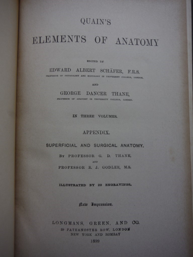Image 2 of Quain's Elements of Anatomy. 5 Volumes, Incomplete