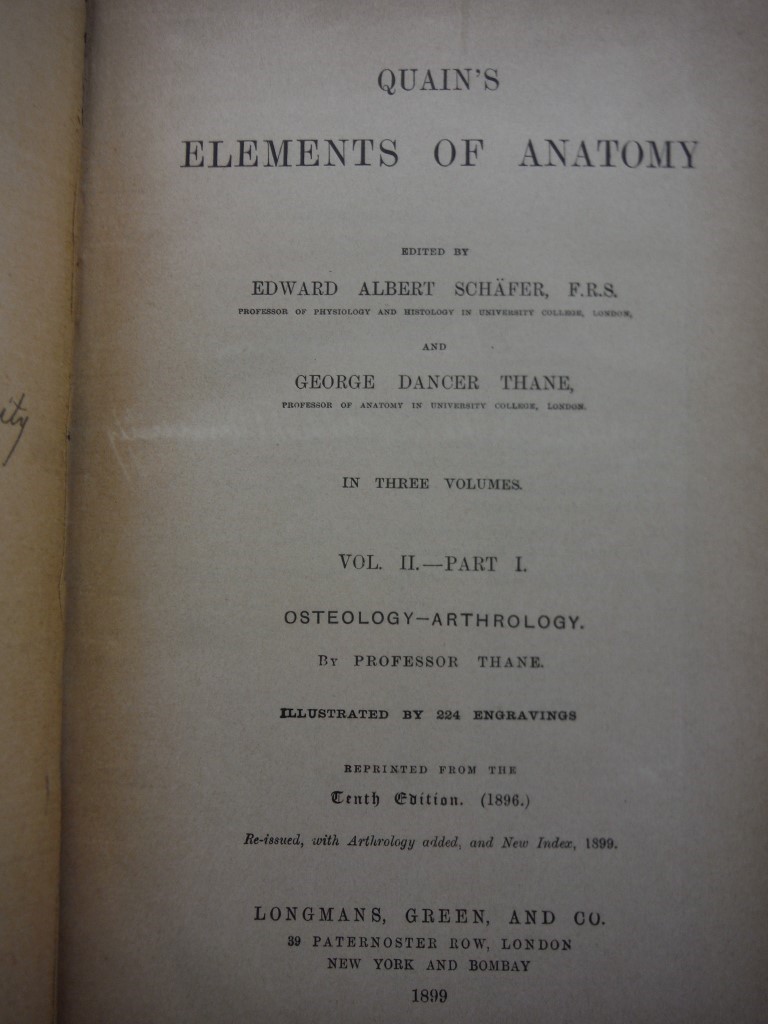 Image 4 of Quain's Elements of Anatomy. 5 Volumes, Incomplete