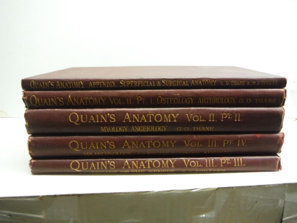 Quain's Elements of Anatomy. 5 Volumes, Incomplete