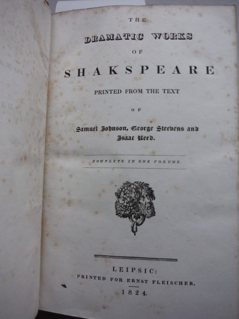 Image 1 of The Dramatic Works of Shakespeare, printed from the text of Samuel Johnson, Geor