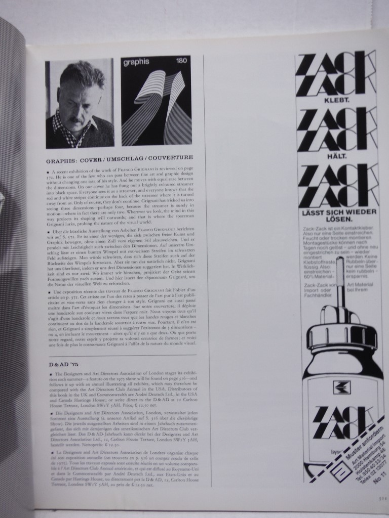 Image 2 of Graphis, 5 issues, No. 177-181