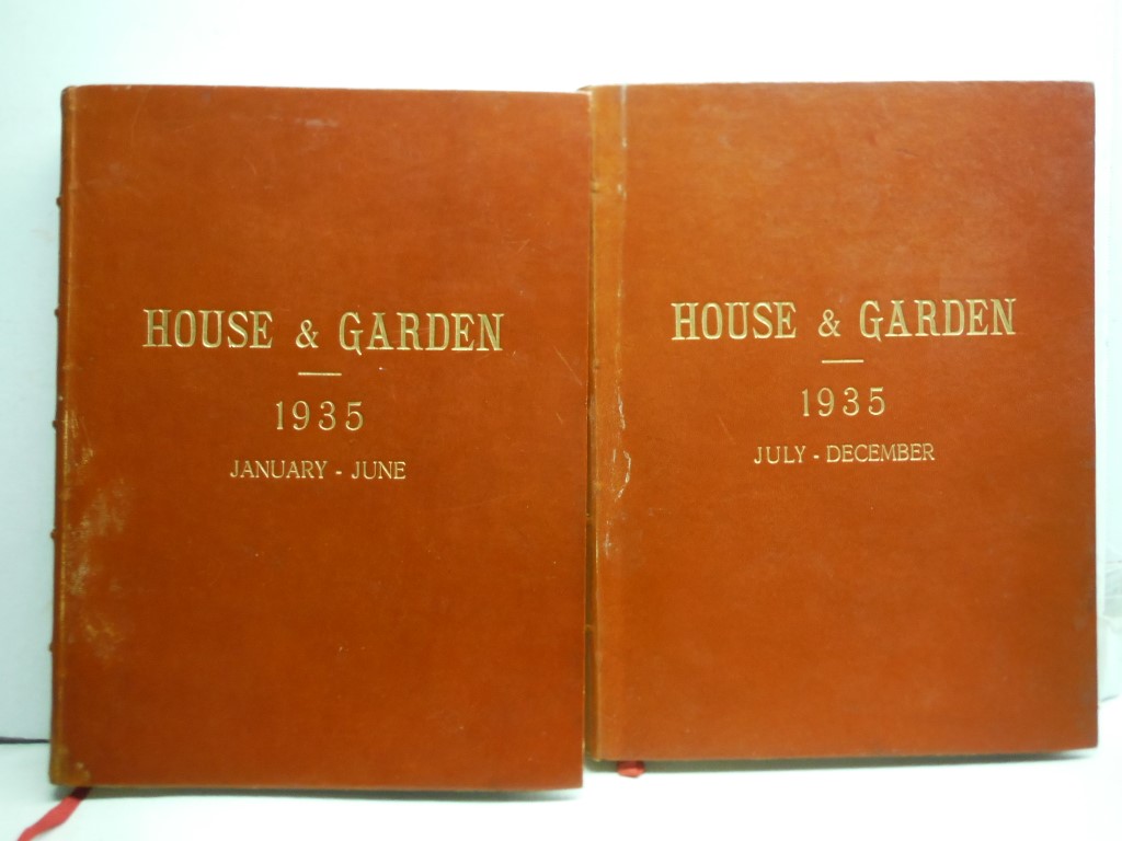 2 Bound Volumes House and Garden 1935 Leather.