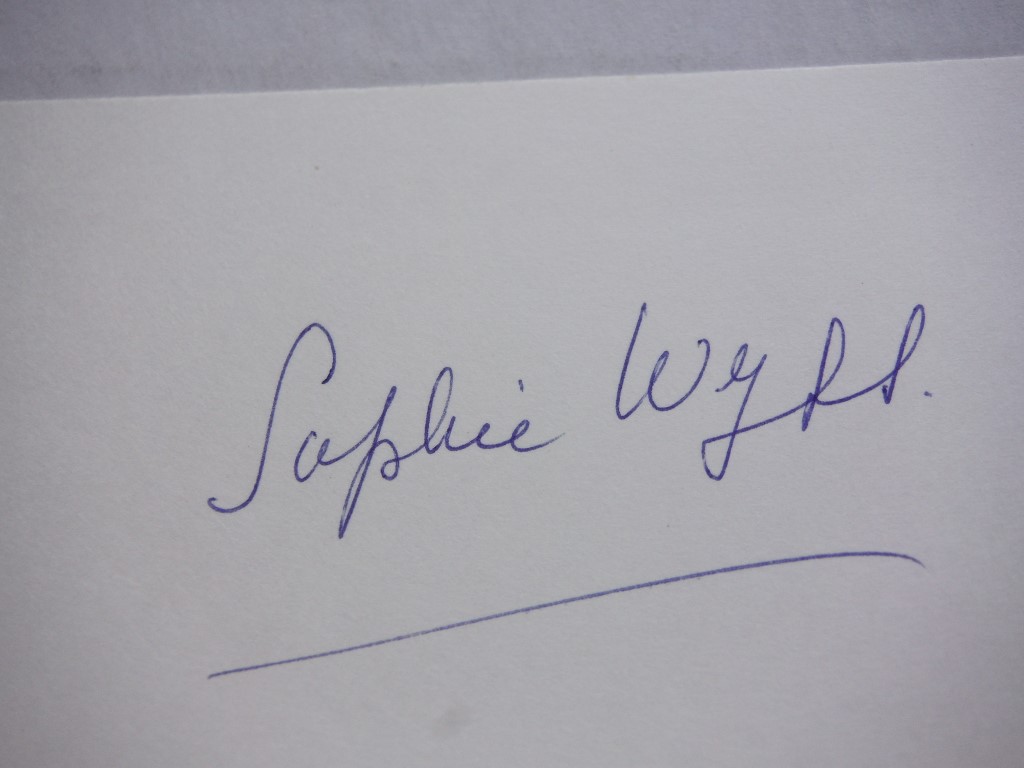 Image 1 of 2 autographs of Sophie Wyss