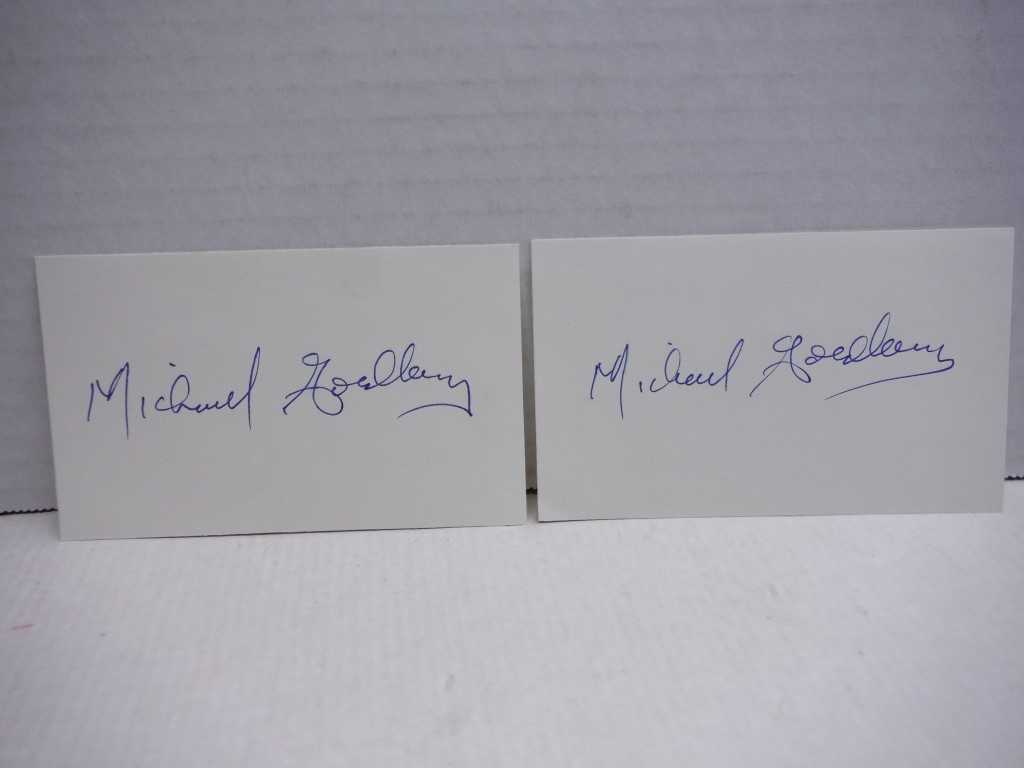 2 autographs of Michael Goldberg