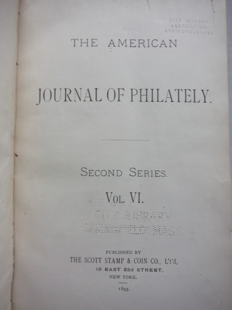 Image 2 of The American Journal of Philately: Second series, Volume VI