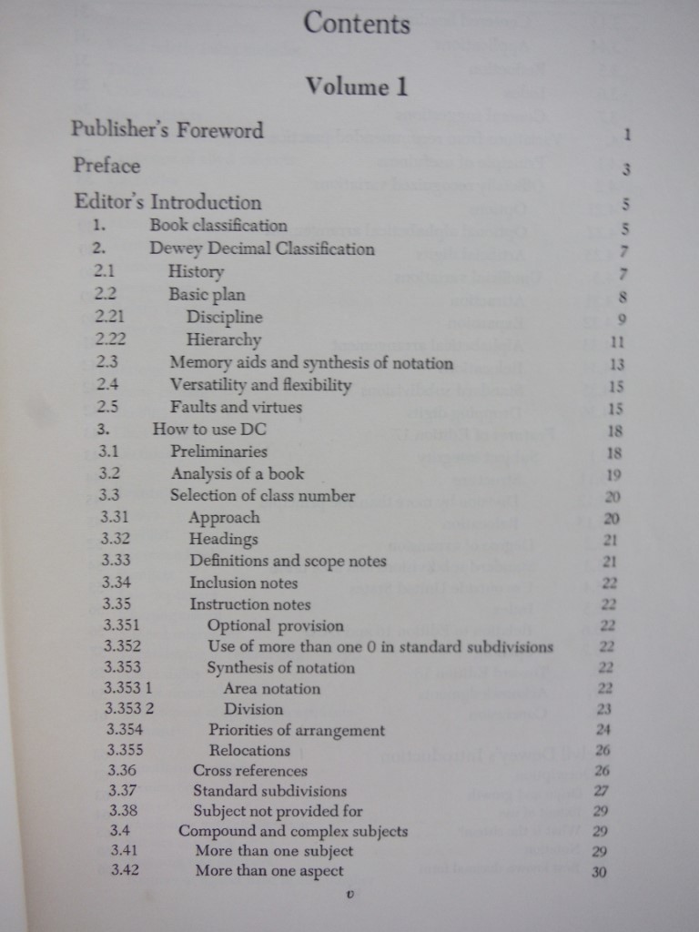 Image 2 of Dewey Decimal Classification and Relative Index Edition 17 Volume 1