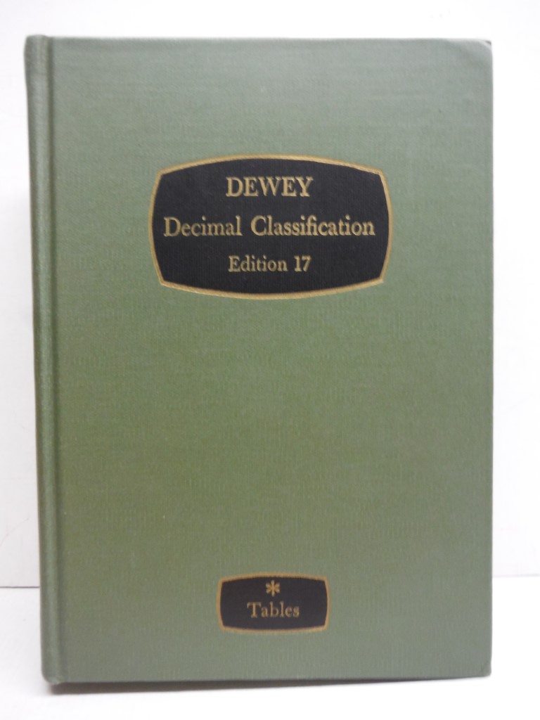 Image 0 of Dewey Decimal Classification and Relative Index Edition 17 Volume 1