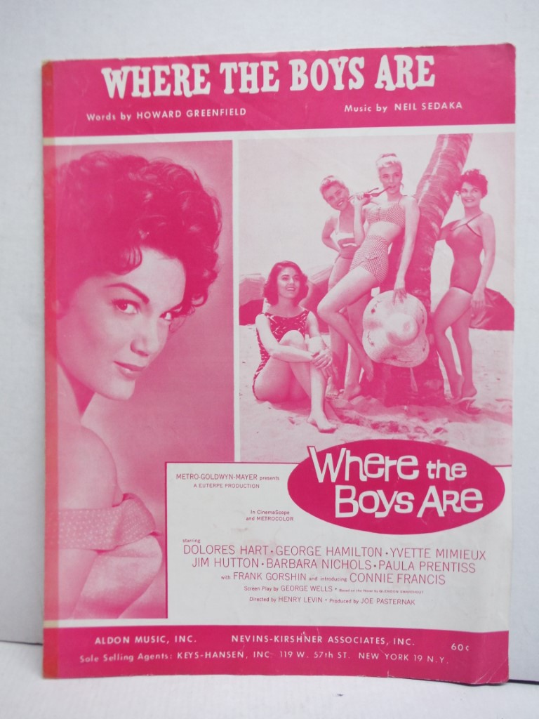Sheet Music for Where The Boys Are.
