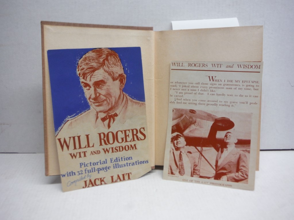Image 1 of Will Rogers Wit And Wisdom Pictorial Edition