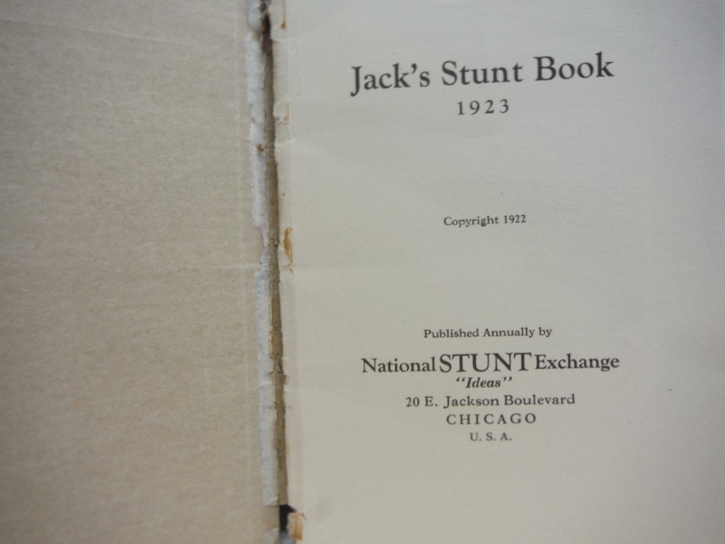Image 1 of Jack's Stunt Book 1923