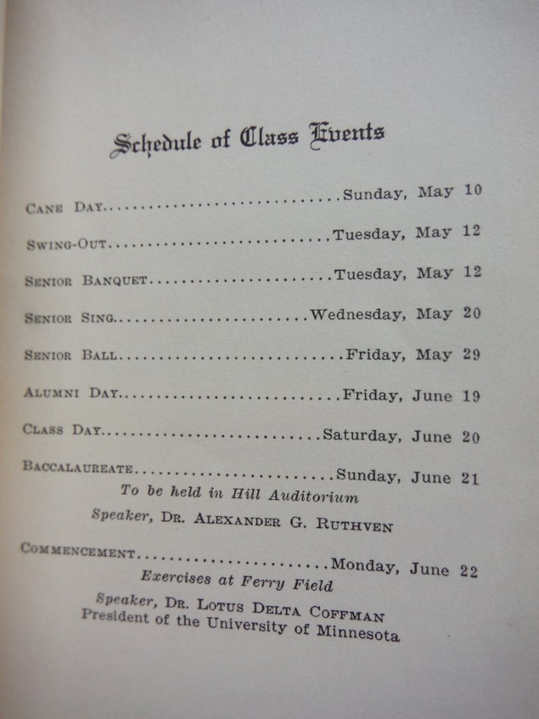 Image 3 of 1931 University Of Michigan Commencement Week Booklet