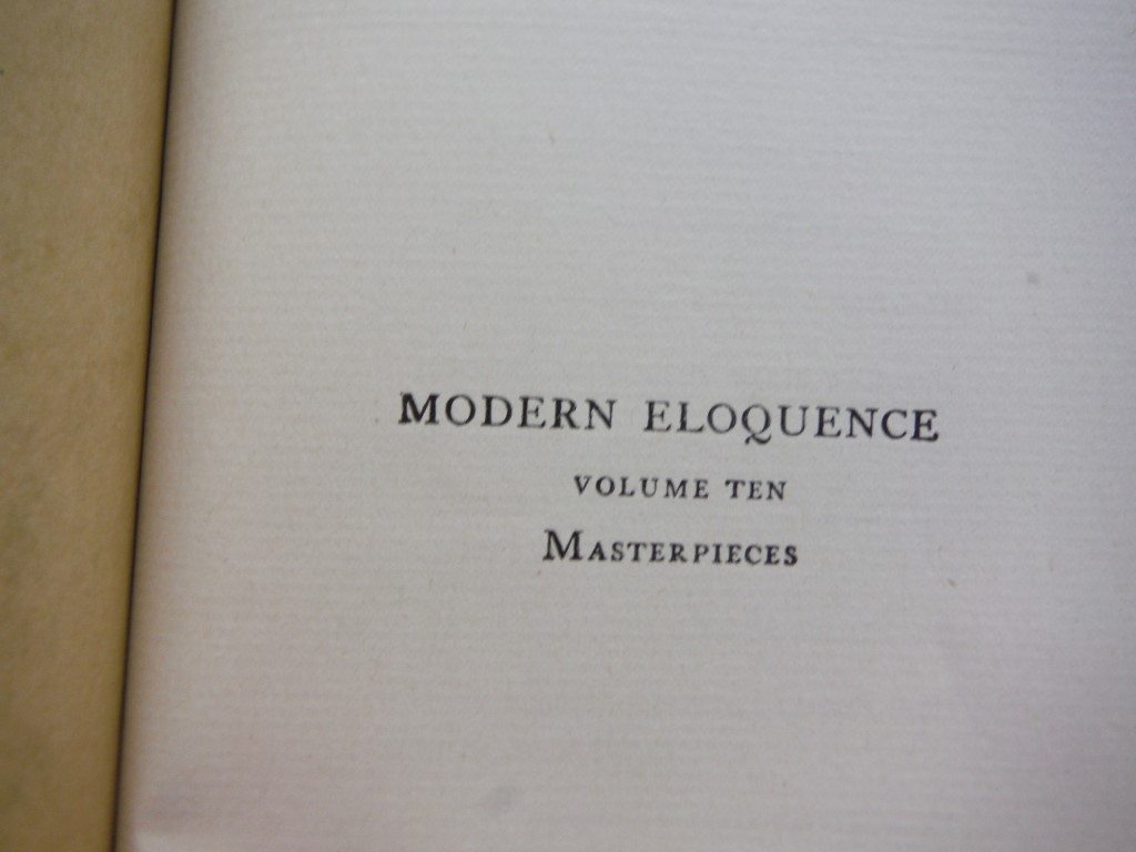 Image 1 of Modern Eloquence Volume X (Historical Masterpieces European)