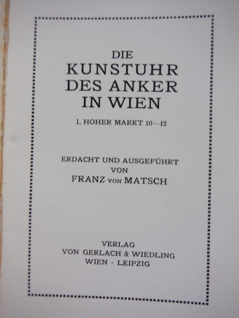 Image 1 of Die Hunstuhr Des Anker In Wien