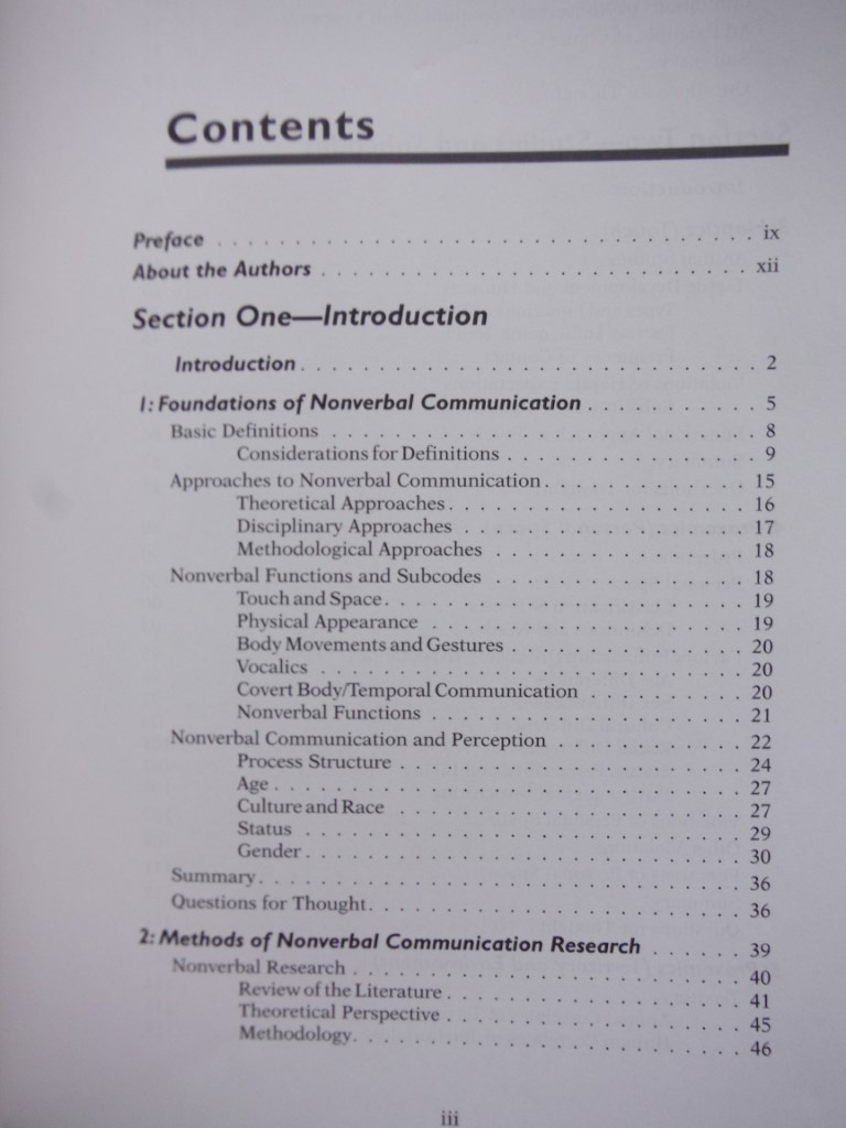 Image 1 of Nonverbal Communication: Studies and Applications