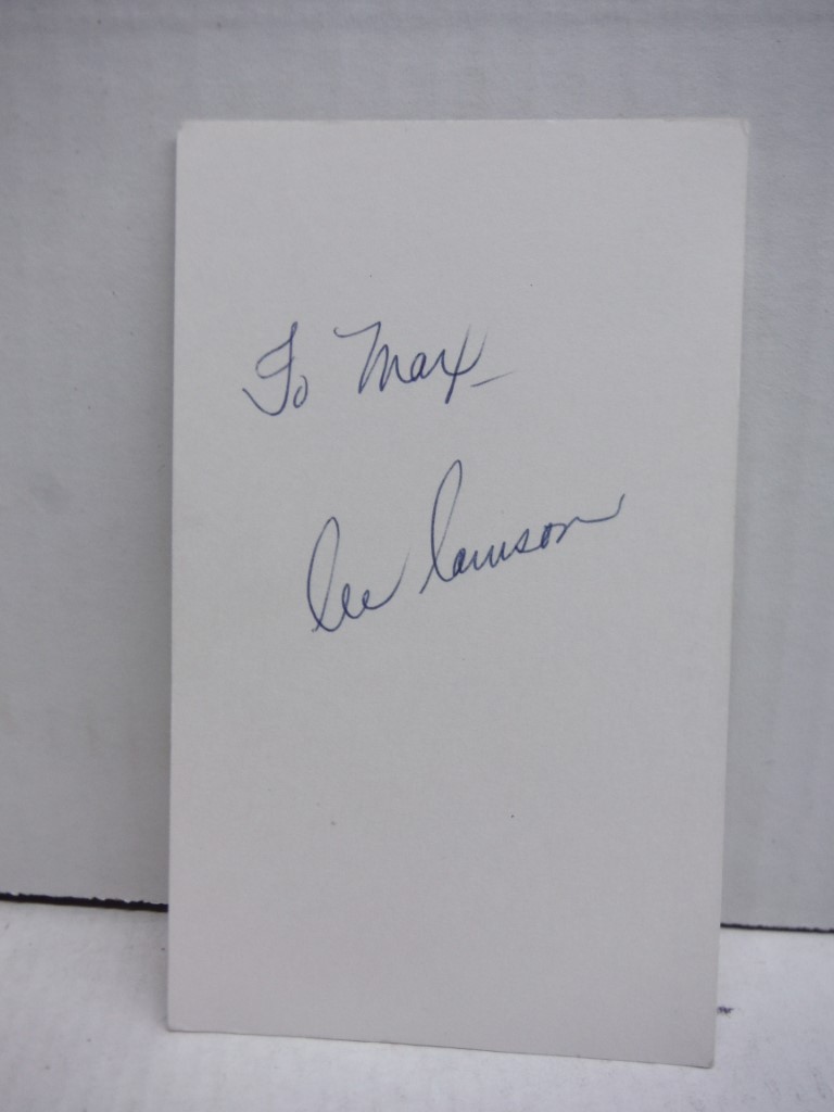 Image 0 of Autograph of Lee Lawson