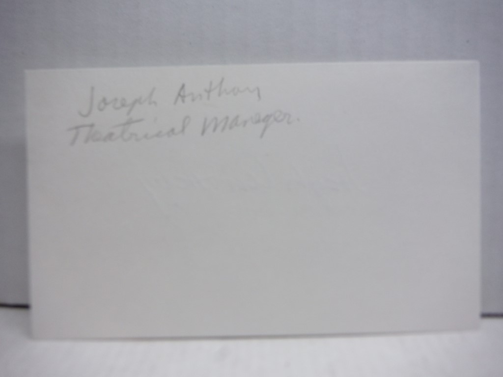 Image 1 of Autograph of Joseph Anthony