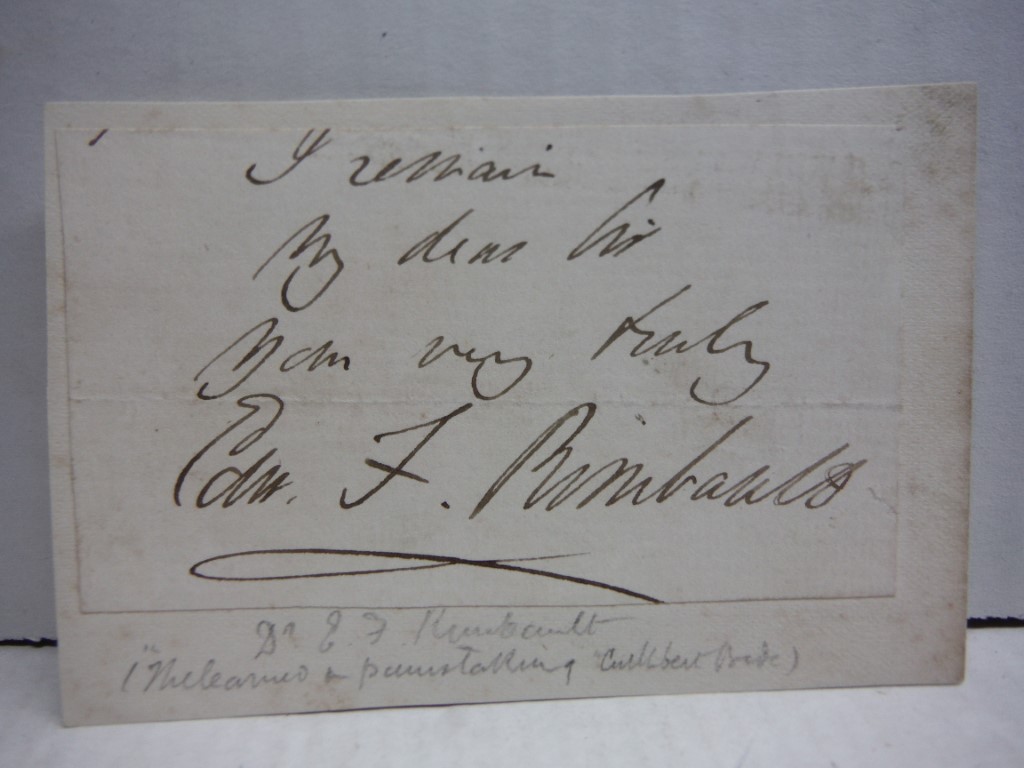 Autograph of Edward Francis Rimbault