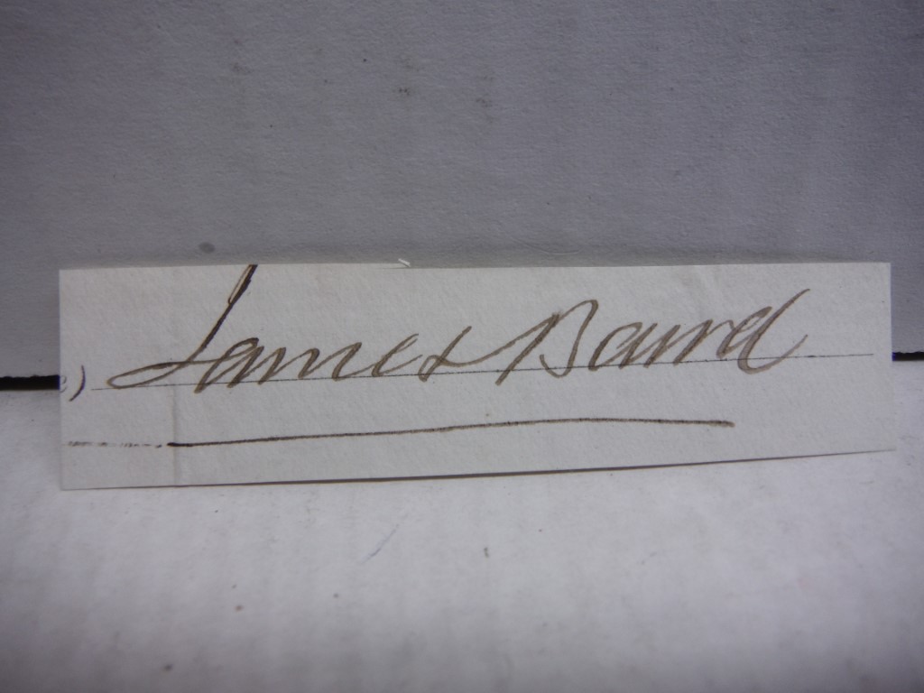 Autograph of James Baird