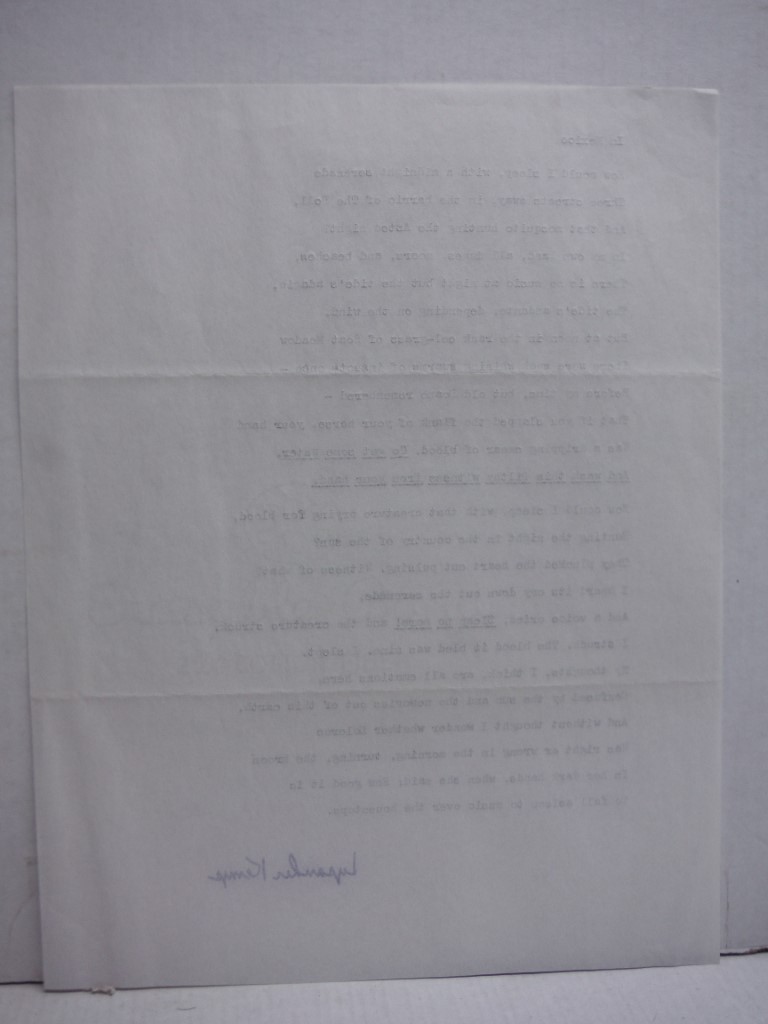 Image 2 of 2 Signed typed poems of Lysander Kemp