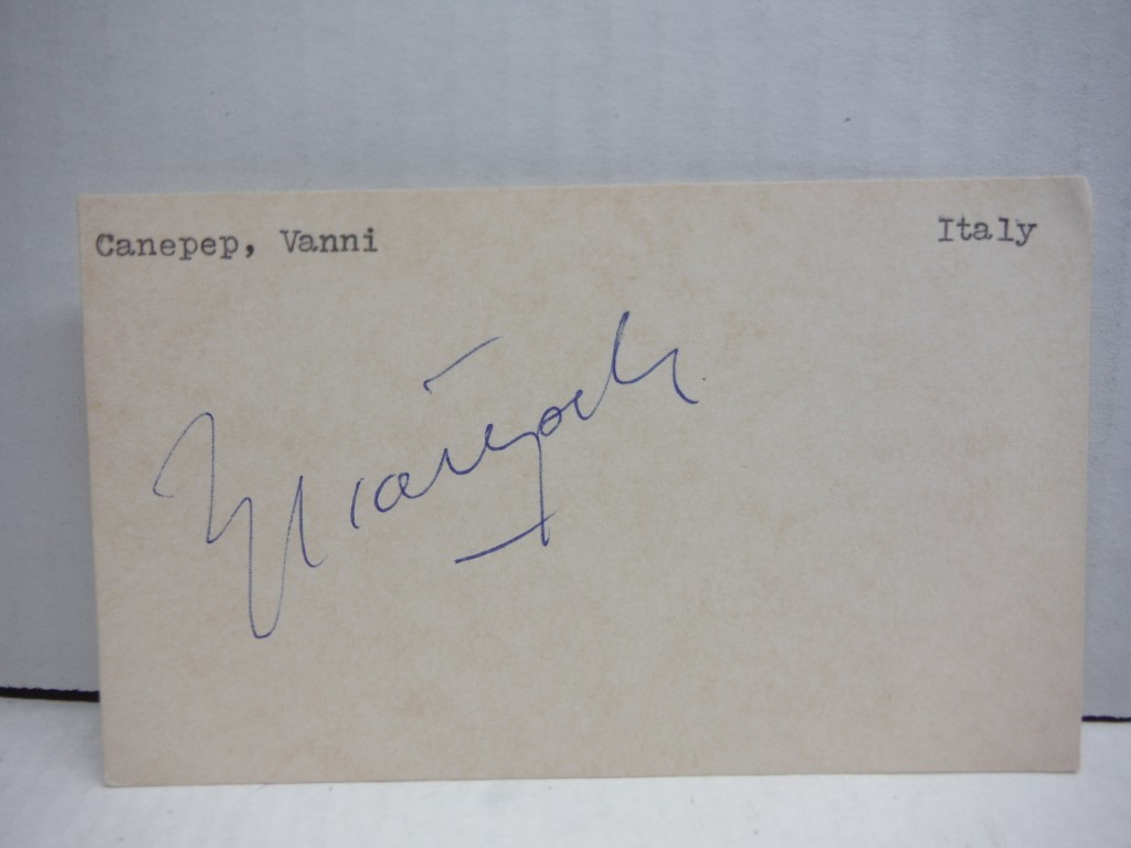 Image 0 of Autograph of Vanni Canepele, tennis player