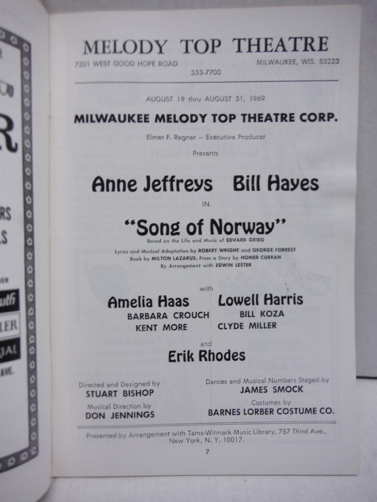 Image 3 of Lot of 3 Melody Top Theatre Playbills, 1963