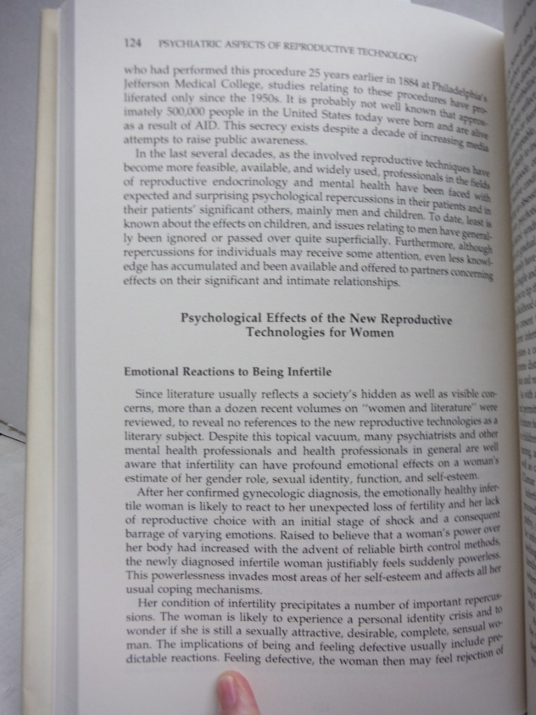Image 2 of Psychiatric Aspects of Reproductive Technology (Issues in Psychiatry)