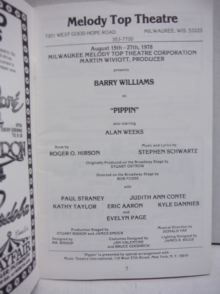 Image 2 of Lot of 3 Melody Top Theatre Playbills, 1978