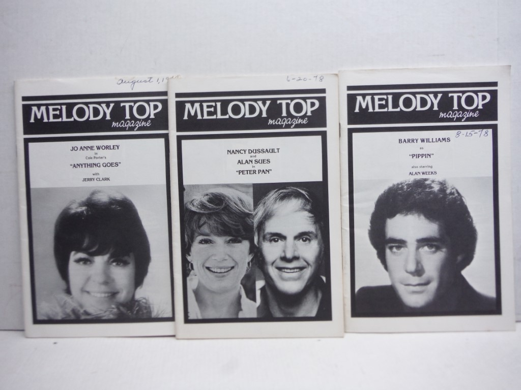 Lot of 3 Melody Top Theatre Playbills, 1978