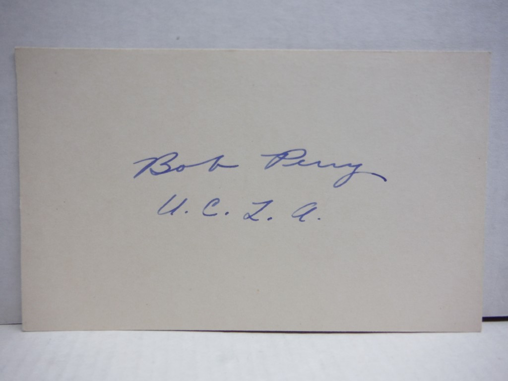 Autograph of Bob Perry, tennis star