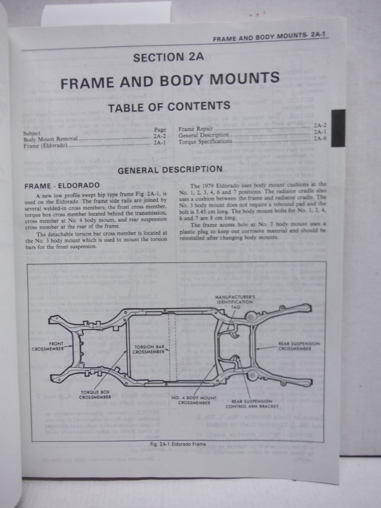 Image 2 of Nineteen Hundred & Seventy Nine 1979 Cadillac Service Information Manual