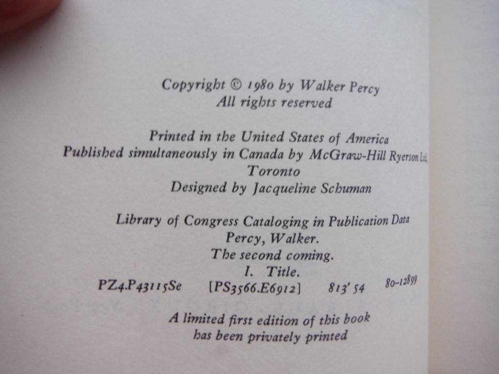 Image 2 of Rare Antique The Second Coming Walker Percy Novel 1st Edition First Printing Fic