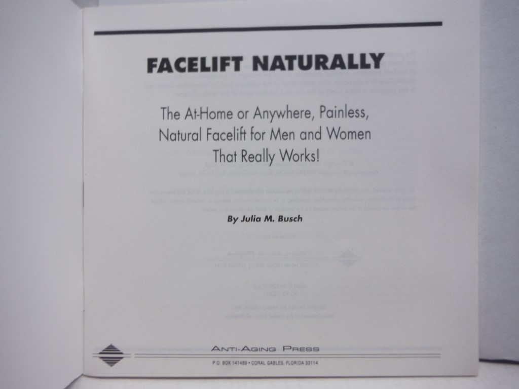 Image 2 of Facelift Naturally: The At-Home or Anywhere, Painless, Natural Facelift for Man 
