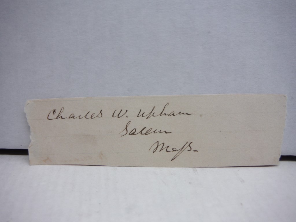 Autograph of Charles W Upham, politician