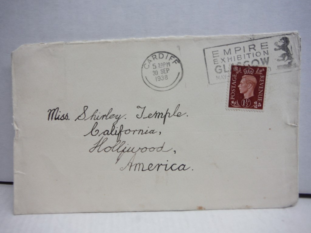 Image 0 of Envelope addressed to Shirley Temple, 1938