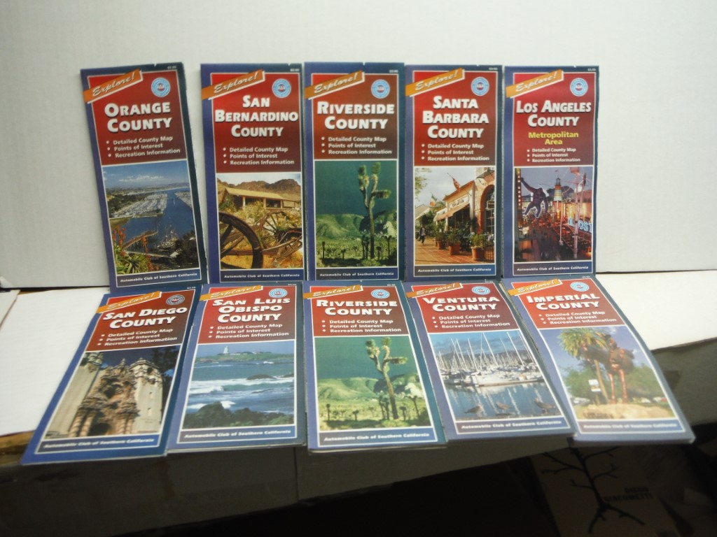 Image 1 of Lot of 17 California Maps from AAA, approx 1997