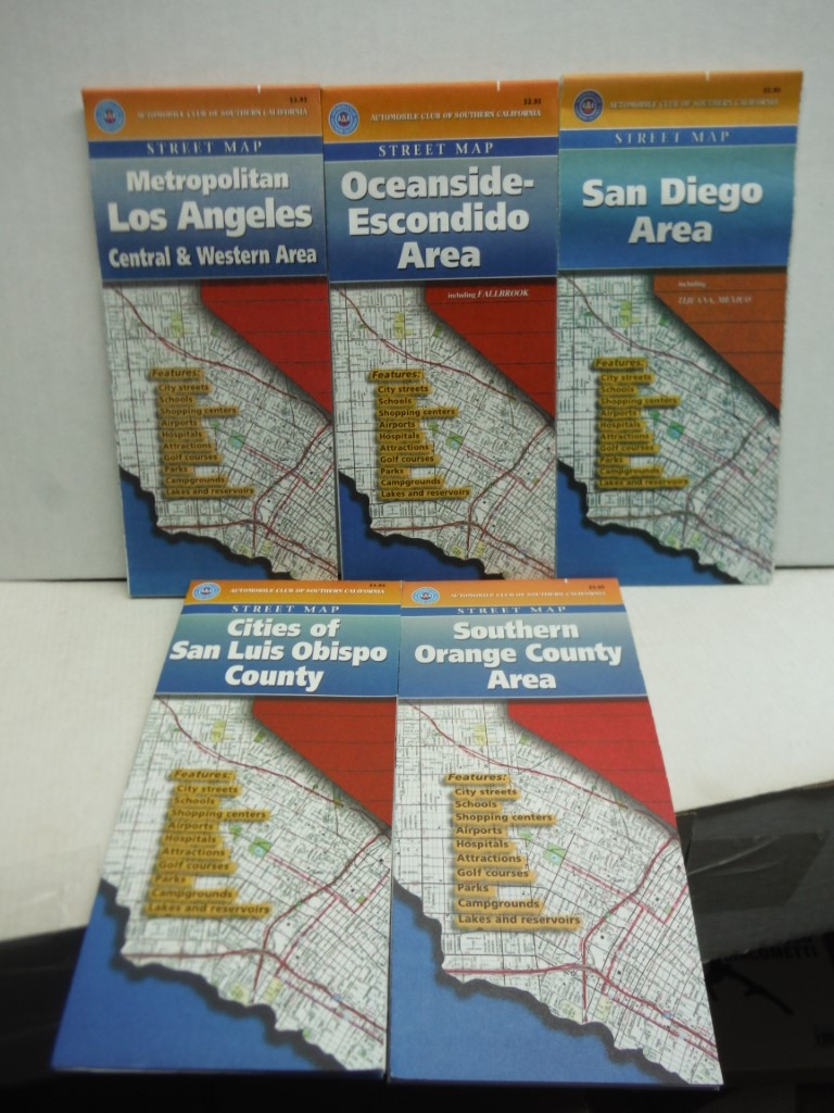 Image 1 of 8 California Maps, Auto Club of Southern California, approx 1997.