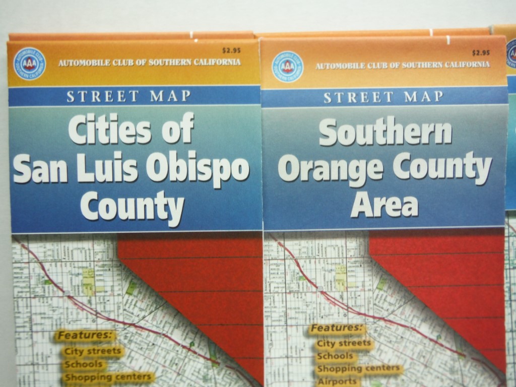 Image 3 of 8 California Maps, Auto Club of Southern California, approx 1997.