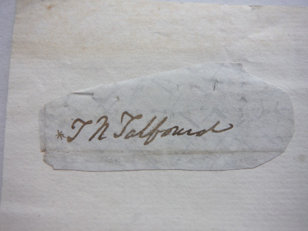 Image 0 of Autograph of Sir Thomas Noon Talfourd, politician