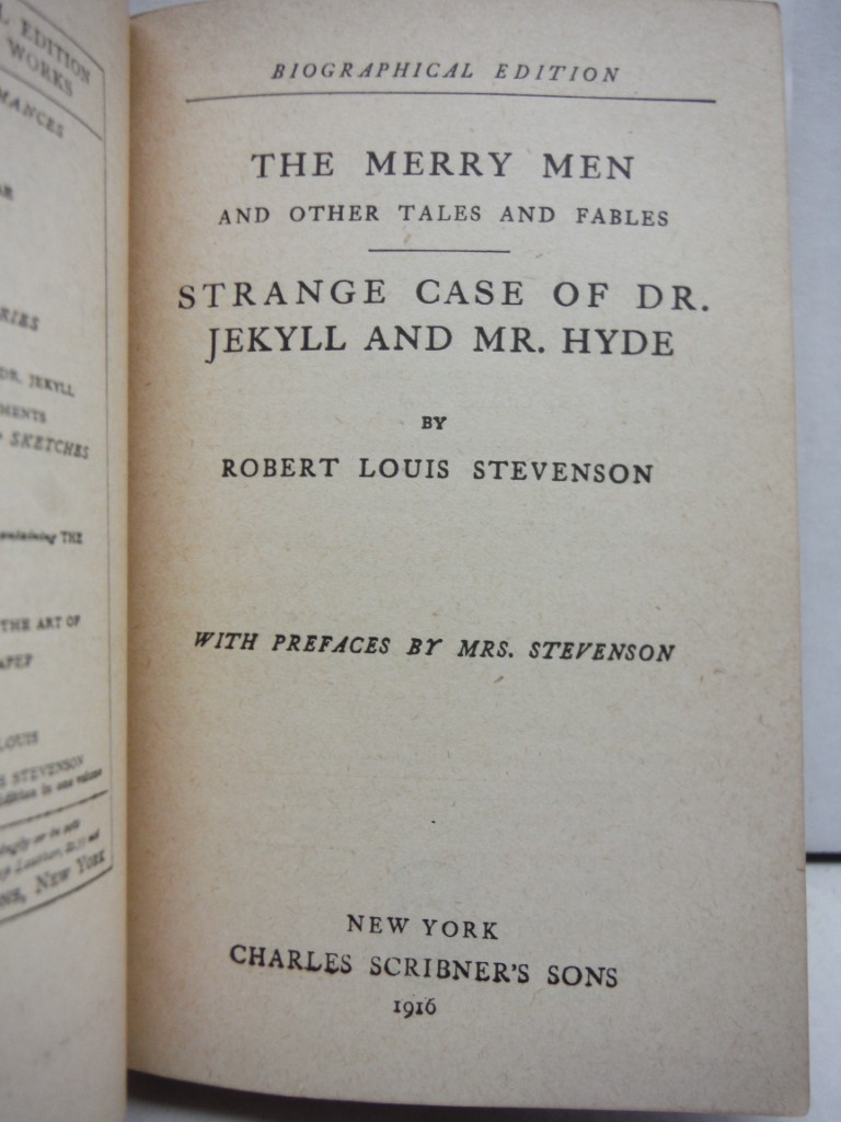Image 4 of The Merry Men and Other Tales and Fables / Strange Case of Dr. Jekyll and Mr. Hy