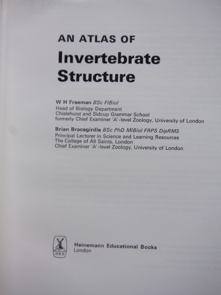 Image 1 of an atlas of Invertebrate Structure