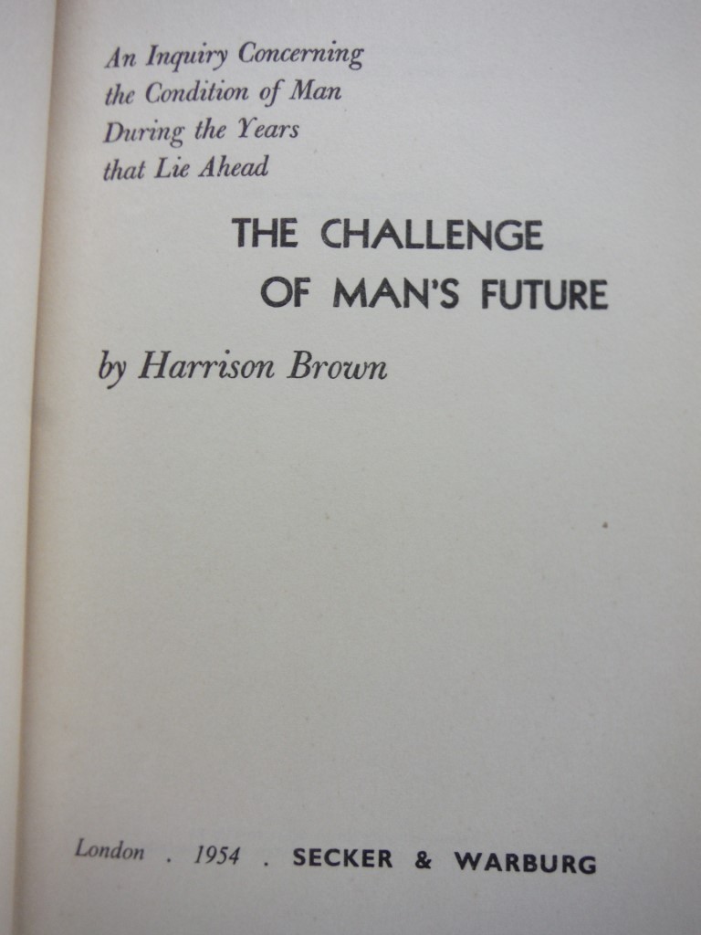 Image 1 of Challenge of Man's Future