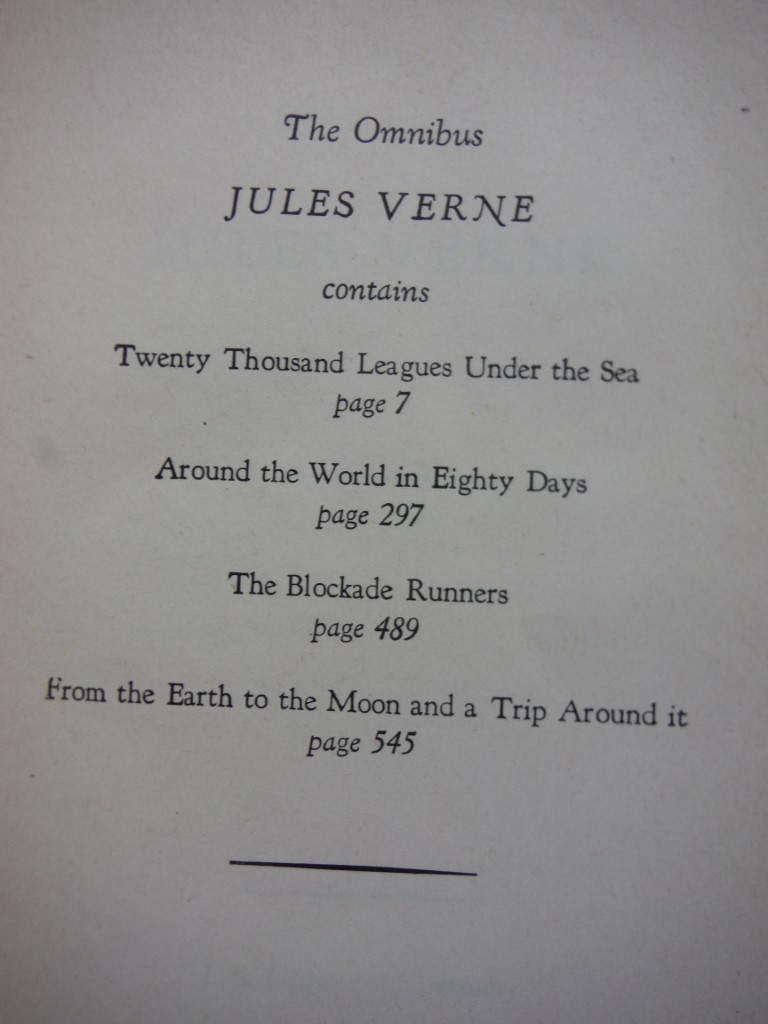 Image 1 of The Omnibus Jules Verne: Twenty Thousand Leagues Under the Sea / Around the Worl