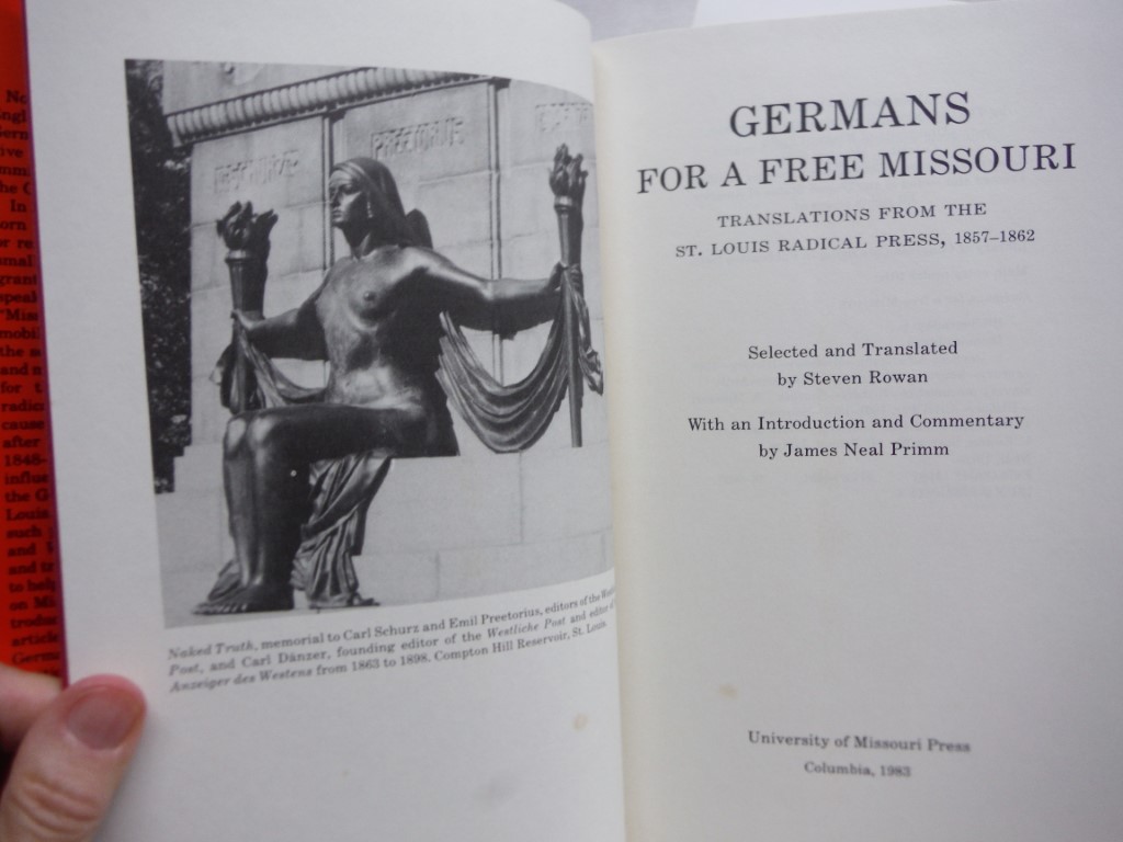 Image 1 of Germans for a Free Missouri: Translations from the St. Louis Radical Press, 1857